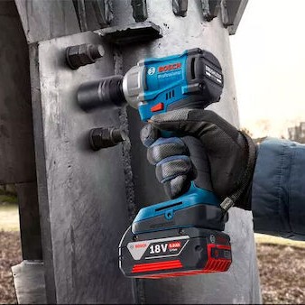 Bosch GDS 18V-350 Professional Brushless Μπουλονόκλειδο Μπαταρίας 18V Solo με Υποδοχή 1/2