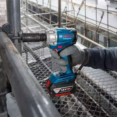 Bosch GDS 18V-350 Professional Brushless Μπουλονόκλειδο Μπαταρίας 18V Solo με Υποδοχή 1/2