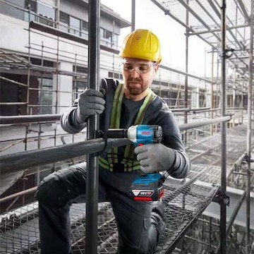 Bosch GDS 18V-350 Professional Brushless Μπουλονόκλειδο Μπαταρίας 18V Solo με Υποδοχή 1/2