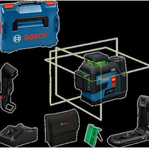 Bosch GLL 12V-100-33 CG Γραμμικό Αλφάδι Laser Πράσινης Δέσμης με Εύρος Εργασίας 100m