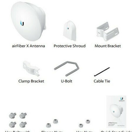 Ubiquiti airFiber X 5G23-S45 Εξωτερική Κεραία WiFi Παραβολική 23dBi με σύνδεση Ethernet