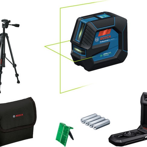 Bosch GLL 20-22 G + LB10 + BT1 Αυτορυθμιζόμενο Γραμμικό Αλφάδι Laser Πράσινης Δέσμης με Εύρος Εργασίας 20m