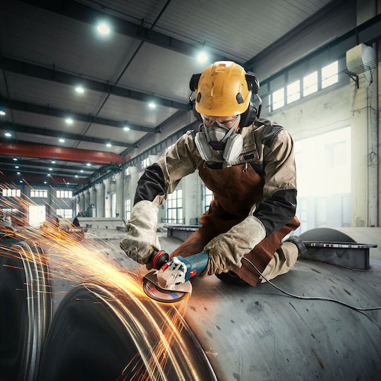 Bosch GWS 12-125 S Τροχός 125mm Ρεύματος 1200W με Ρύθμιση Στροφών