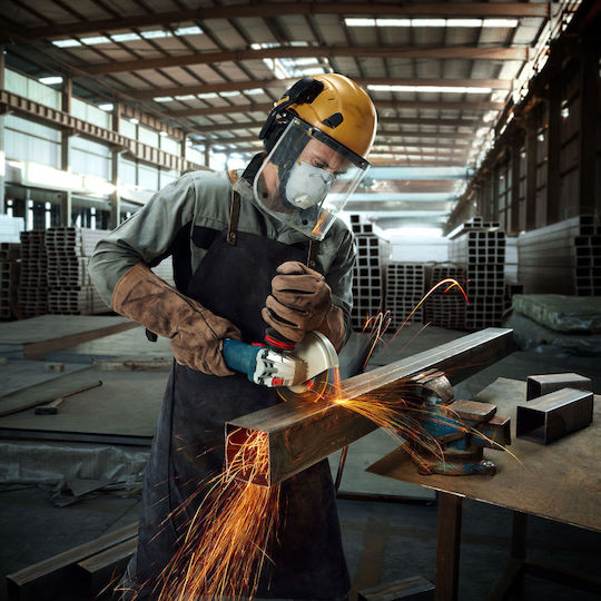 Bosch GWS 12-125 S Τροχός 125mm Ρεύματος 1200W με Ρύθμιση Στροφών