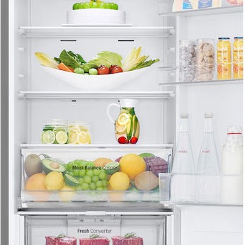 LG Ψυγειοκαταψύκτης 344lt Total NoFrost Υ186xΠ59.5xΒ67.5εκ. Inox GBV3100DPY