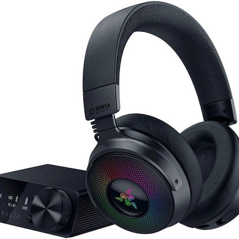 Razer Kraken V4 Pro & Sound Card Ασύρματο Over Ear Gaming Headset με σύνδεση 3.5mm / Bluetooth / USB