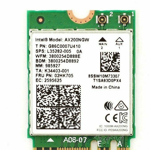 Intel M.2 Ασύρματη Κάρτα Δικτύου Wi‑Fi 6 (1000Mbps) PCI-e