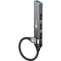 Goobay USB 3.2 Hub 4 Θυρών με σύνδεση USB-C Γκρι