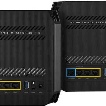 Asus ROG Rapture GT6 WiFi Mesh Network Access Point Wi‑Fi 6 Tri Band (2.4 & 5 & 5GHz) σε Διπλό Kit Μαύρο