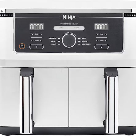 Ninja Foodi Air Fryer με Διπλό Αποσπώμενο Κάδο 9.5lt Λευκό
