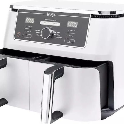 Ninja Foodi Air Fryer με Διπλό Αποσπώμενο Κάδο 9.5lt Λευκό