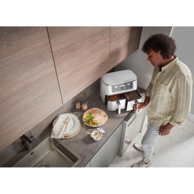 Ninja Foodi Air Fryer με Διπλό Αποσπώμενο Κάδο 9.5lt Λευκό