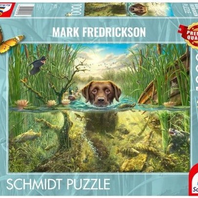 Fredrickson: Brown Labrador In Cool Water Puzzle 2D 1000pcs