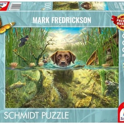 Fredrickson: Brown Labrador In Cool Water Puzzle 2D 1000pcs