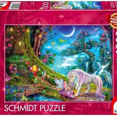 Unicorn And Elf Among The Tall Timbers Puzzle 2D 1000pcs