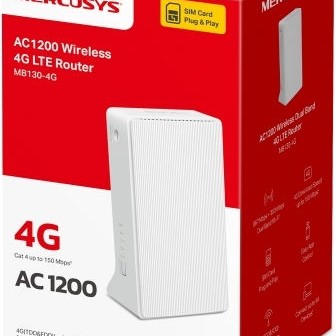 Mercusys MB130-4G Ασύρματο 4G Mobile Router Wi‑Fi 5 με 2 Θύρες Ethernet