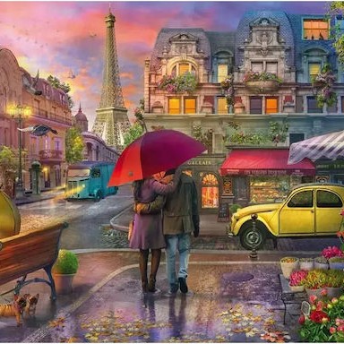 Parisian Charm in the Rain Puzzle 2D 500pcs