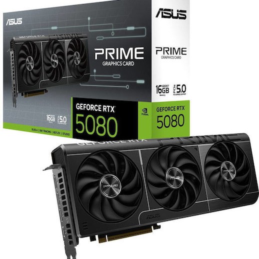 Asus GeForce RTX 5080 16GB GDDR7 Prime Κάρτα Γραφικών
