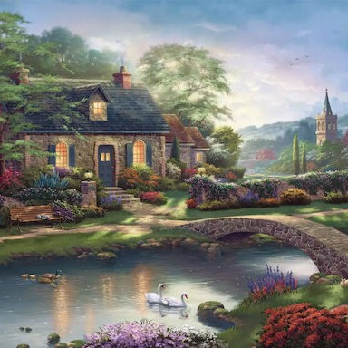 Kinkade Stoney Creek Cottage Puzzle 2D 1000pcs
