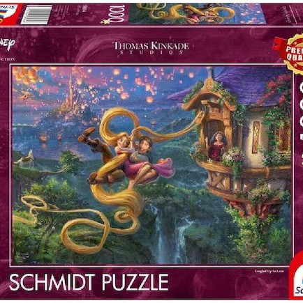 Puzzle 2D Kinkade: Disney Dreams Collection: Rapunzel Tangled Up In Love 1000pcs