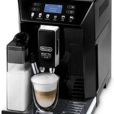 De'Longhi Eletta Αυτόματη Μηχανή Espresso 1450W Πίεσης 15bar για Cappuccino με Μύλο Άλεσης Μαύρη