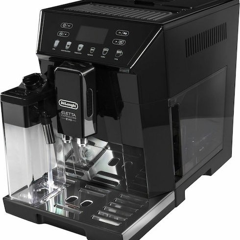 De'Longhi Eletta Αυτόματη Μηχανή Espresso 1450W Πίεσης 15bar για Cappuccino με Μύλο Άλεσης Μαύρη