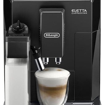 De'Longhi Eletta Αυτόματη Μηχανή Espresso 1450W Πίεσης 15bar για Cappuccino με Μύλο Άλεσης Μαύρη