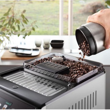 De'Longhi Eletta Explore Αυτόματη Μηχανή Espresso 1450W Πίεσης 19bar για Cappuccino με Μύλο Άλεσης Ασημί