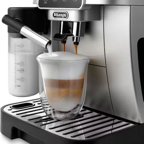 De'Longhi Magnifica Start Αυτόματη Μηχανή Espresso 1450W Πίεσης 15bar με Μύλο Άλεσης Ασημί