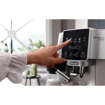 De'Longhi Magnifica Start Αυτόματη Μηχανή Espresso 1450W Πίεσης 15bar με Μύλο Άλεσης Ασημί