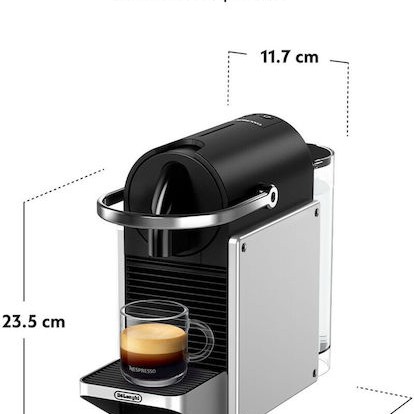 De'Longhi Pixie Καφετιέρα για Κάψουλες Nespresso Πίεσης 19bar Silver
