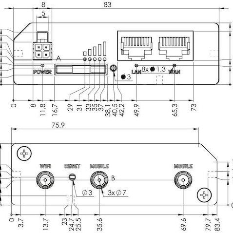 Teltonika RUT241 v1 Ασύρματο 4G Mobile Router