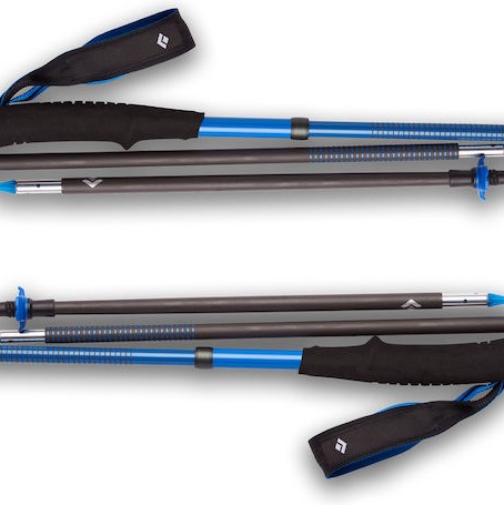 Black Diamond Σπαστά Μπατόν Ορειβασίας από Ανθρακόνημα 2τμχ Μαύρα