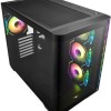 FSP/Fortron M580 Gaming Midi Tower Κουτί Υπολογιστή με Πλαϊνό Παράθυρο και RGB Φωτισμό Μαύρο