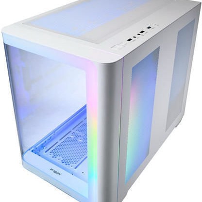 FSP/Fortron M580 Gaming Midi Tower Κουτί Υπολογιστή με Πλαϊνό Παράθυρο και RGB Φωτισμό Λευκό