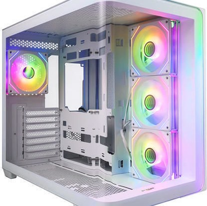 FSP/Fortron M580 Gaming Midi Tower Κουτί Υπολογιστή με Πλαϊνό Παράθυρο και RGB Φωτισμό Λευκό