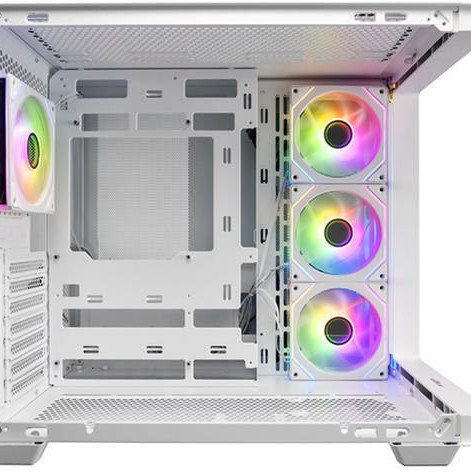 FSP/Fortron M580 Gaming Midi Tower Κουτί Υπολογιστή με Πλαϊνό Παράθυρο και RGB Φωτισμό Λευκό