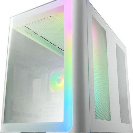 FSP/Fortron M580 Gaming Midi Tower Κουτί Υπολογιστή με Πλαϊνό Παράθυρο και RGB Φωτισμό Λευκό