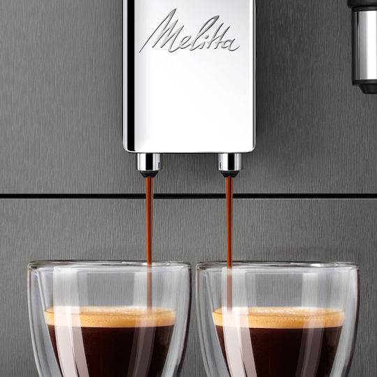 Melitta Avanza F 270-100 Αυτόματη Μηχανή Espresso 1450W Πίεσης 15bar για Cappuccino με Μύλο Άλεσης Γκρι