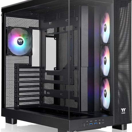 Thermaltake View 380 XL TG ARGB Gaming Midi Tower Κουτί Υπολογιστή με Πλαϊνό Παράθυρο Μαύρο