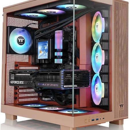 Thermaltake View 380 XL TG ARGB Gaming Midi Tower Κουτί Υπολογιστή με Πλαϊνό Παράθυρο Sand