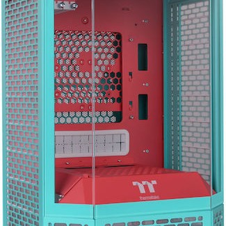 Thermaltake The Tower 250 Gaming Mini Tower Κουτί Υπολογιστή με Πλαϊνό Παράθυρο και RGB Φωτισμό Mint Strawberry