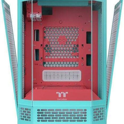 Thermaltake The Tower 250 Gaming Mini Tower Κουτί Υπολογιστή με Πλαϊνό Παράθυρο και RGB Φωτισμό Mint Strawberry