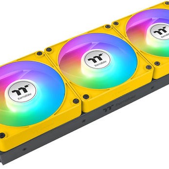 Thermaltake CT120 EX Reverse Case Fan με ARGB Φωτισμό και Σύνδεση 3-Pin / 4-Pin PWM 3τμχ Bumblebee
