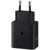 Samsung Φορτιστής με Θύρα USB-C και Καλώδιο USB-C - USB-C 45W Power Delivery Μαύρος (EP-T4511X)