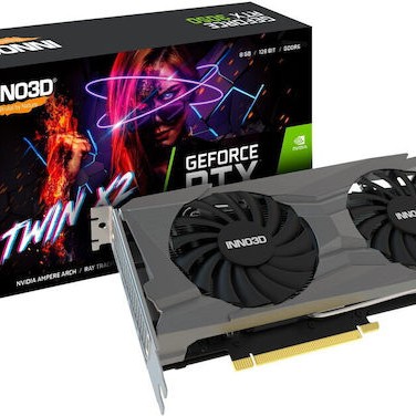 Inno 3D GeForce RTX 3050 8GB GDDR6 Twin X2 V2 Κάρτα Γραφικών