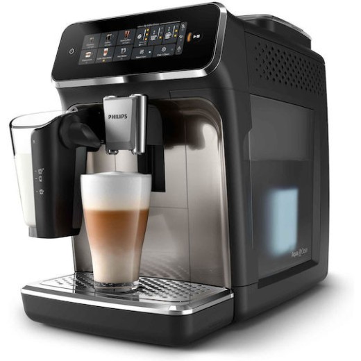 Philips Series 3300 Αυτόματη Μηχανή Espresso 1500W Πίεσης 15bar με Μύλο Άλεσης Μαύρη