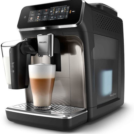 Philips Series 3300 Αυτόματη Μηχανή Espresso 1500W Πίεσης 15bar με Μύλο Άλεσης Μαύρη