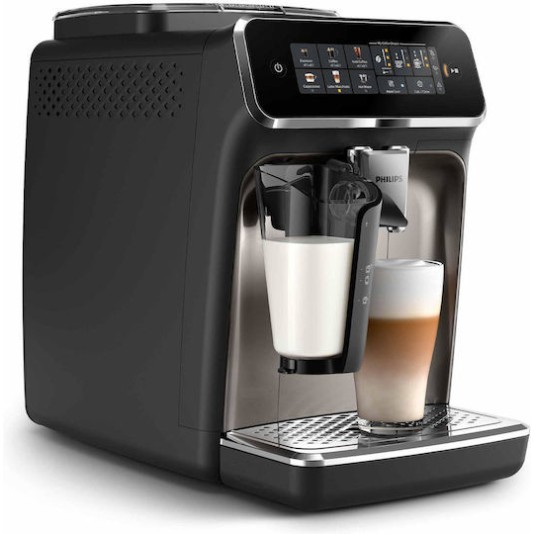 Philips Series 3300 Αυτόματη Μηχανή Espresso 1500W Πίεσης 15bar με Μύλο Άλεσης Μαύρη