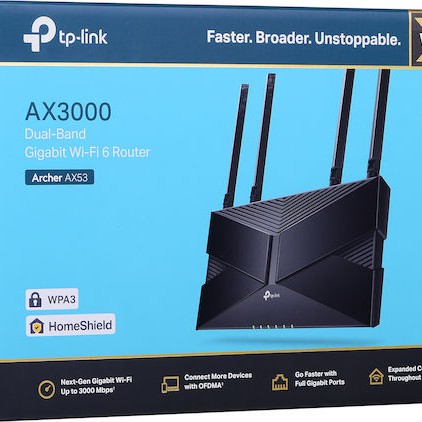 TP-LINK Archer AX53 v1 Ασύρματο Router Wi‑Fi 6 με 4 Θύρες Gigabit Ethernet
